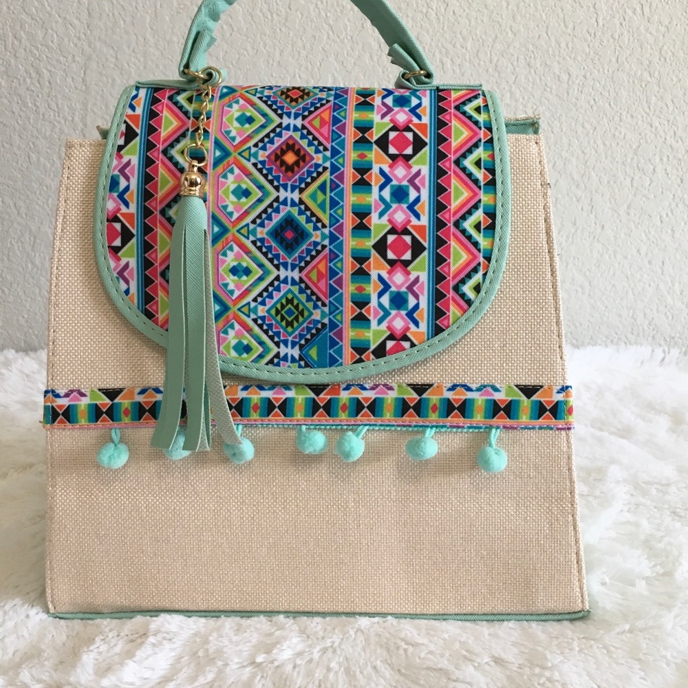 New Mexican artisanal hand bag 3-in 1, crossbody clutch and back pack